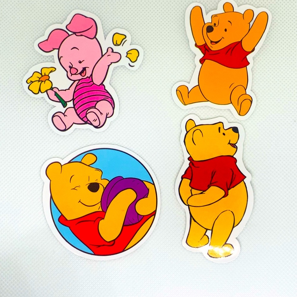 Piglet and Pooh bear sticker set